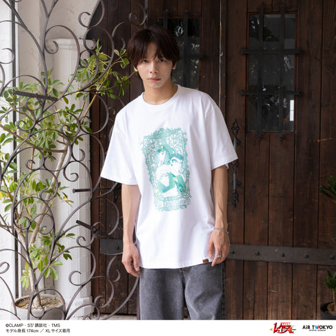『魔法騎士レイアース』第2弾 デコラティブTシャツ 5(イーグル&ジェオ&ザズ)ホワイト